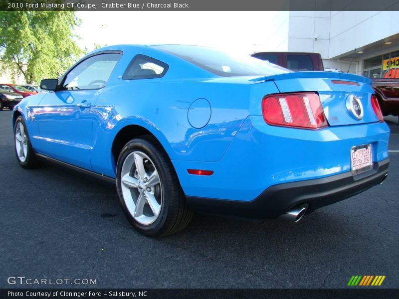 Grabber Blue / Charcoal Black 2010 Ford Mustang GT Coupe