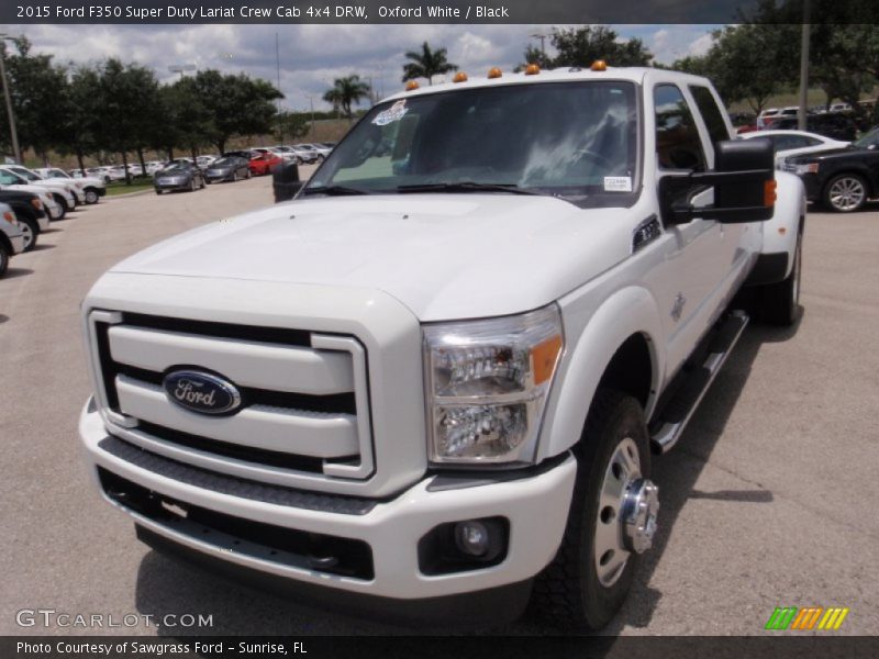 Oxford White / Black 2015 Ford F350 Super Duty Lariat Crew Cab 4x4 DRW
