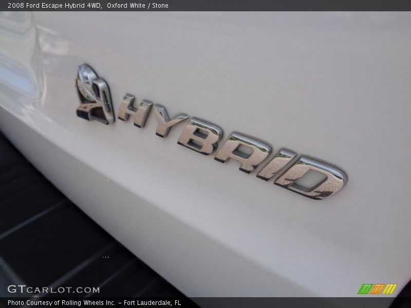 Oxford White / Stone 2008 Ford Escape Hybrid 4WD