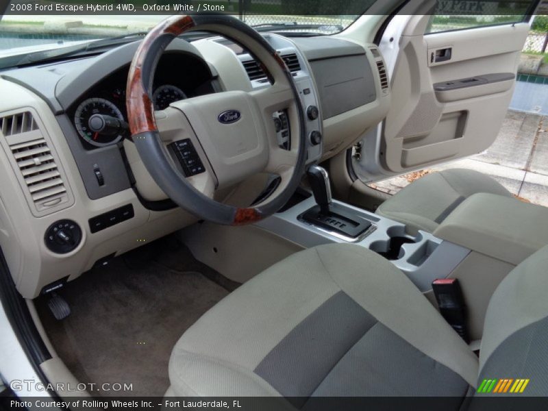 Oxford White / Stone 2008 Ford Escape Hybrid 4WD