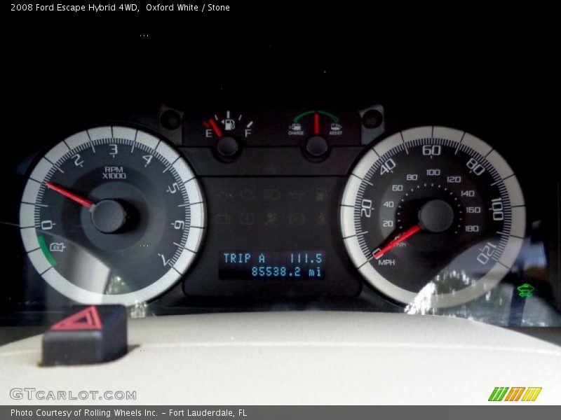 Oxford White / Stone 2008 Ford Escape Hybrid 4WD