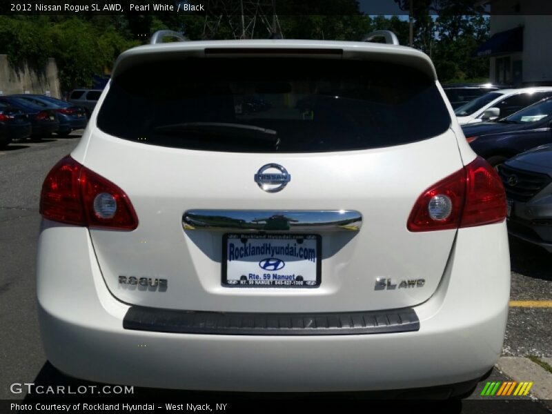 Pearl White / Black 2012 Nissan Rogue SL AWD