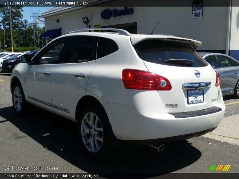 Pearl White / Black 2012 Nissan Rogue SL AWD