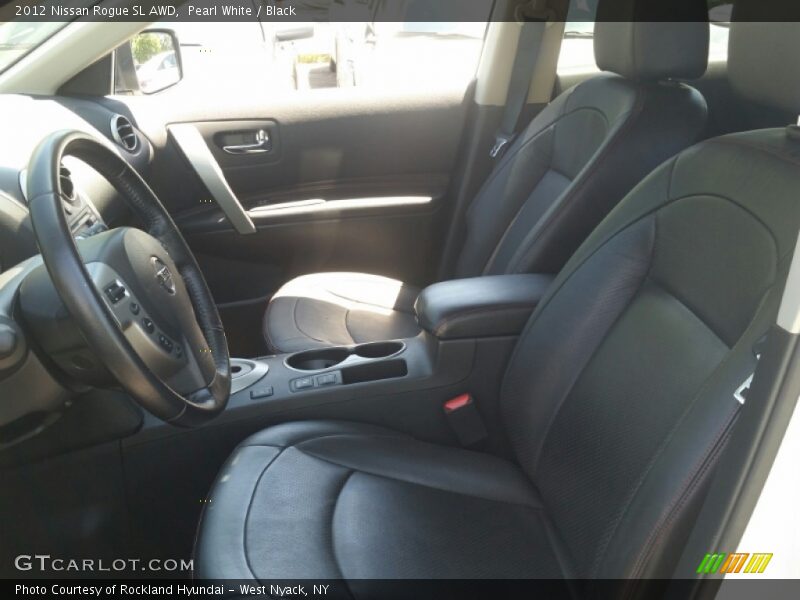 Pearl White / Black 2012 Nissan Rogue SL AWD