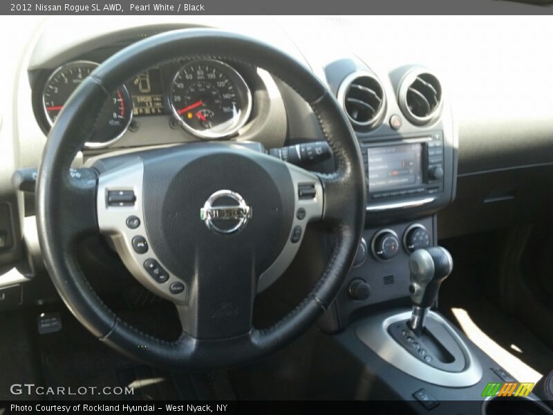 Pearl White / Black 2012 Nissan Rogue SL AWD