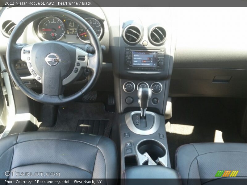 Pearl White / Black 2012 Nissan Rogue SL AWD