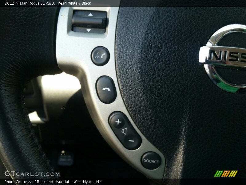 Pearl White / Black 2012 Nissan Rogue SL AWD