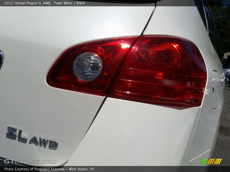 Pearl White / Black 2012 Nissan Rogue SL AWD