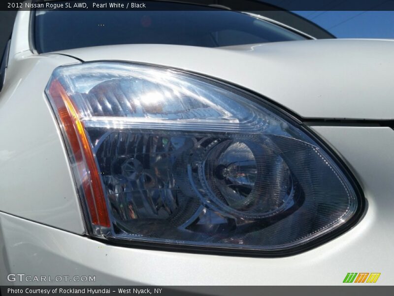 Pearl White / Black 2012 Nissan Rogue SL AWD
