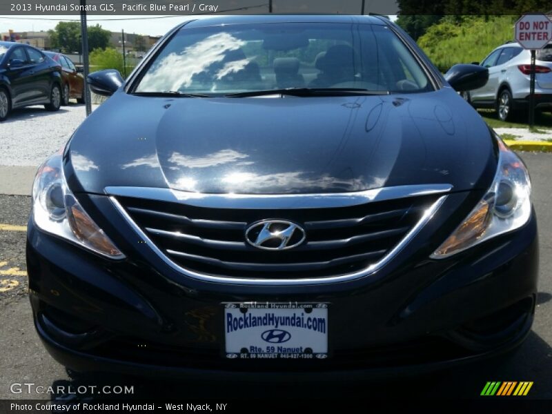 Pacific Blue Pearl / Gray 2013 Hyundai Sonata GLS