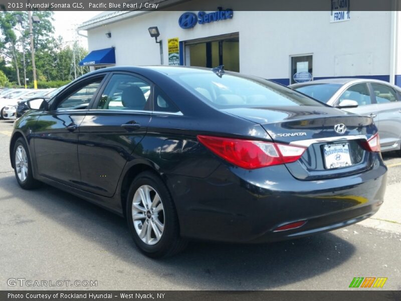 Pacific Blue Pearl / Gray 2013 Hyundai Sonata GLS