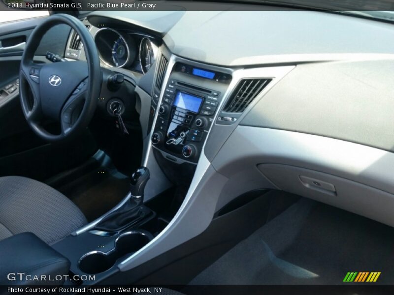 Pacific Blue Pearl / Gray 2013 Hyundai Sonata GLS