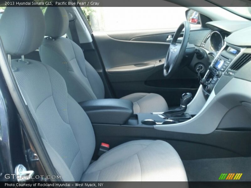 Pacific Blue Pearl / Gray 2013 Hyundai Sonata GLS