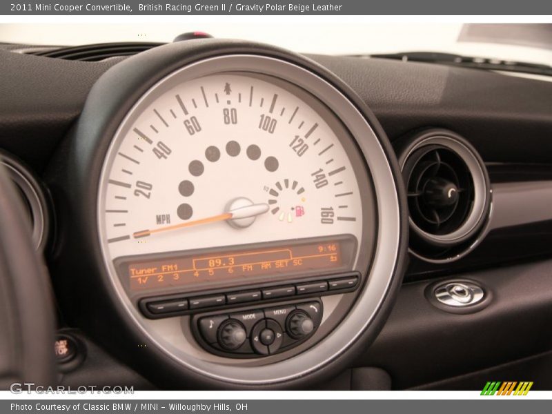British Racing Green II / Gravity Polar Beige Leather 2011 Mini Cooper Convertible