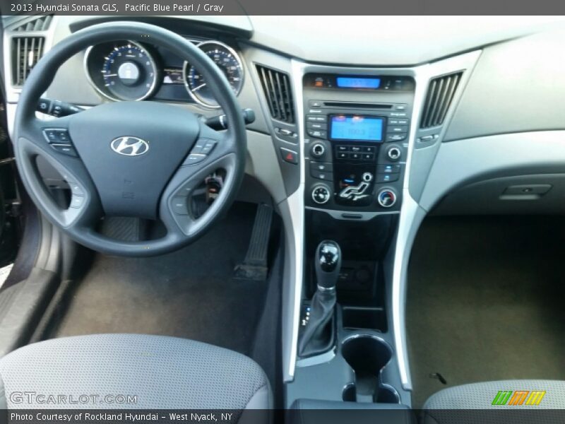 Pacific Blue Pearl / Gray 2013 Hyundai Sonata GLS