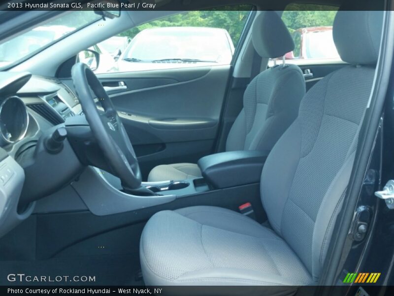 Pacific Blue Pearl / Gray 2013 Hyundai Sonata GLS