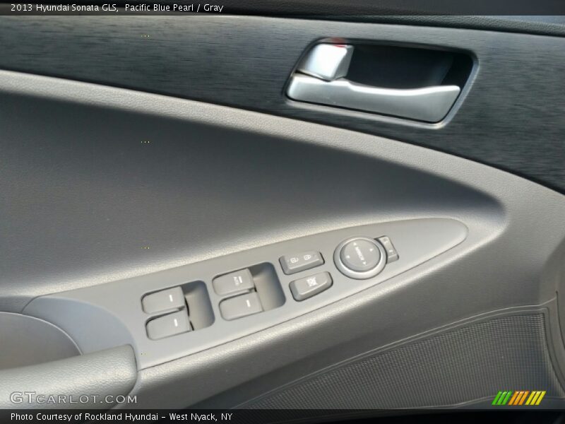 Pacific Blue Pearl / Gray 2013 Hyundai Sonata GLS