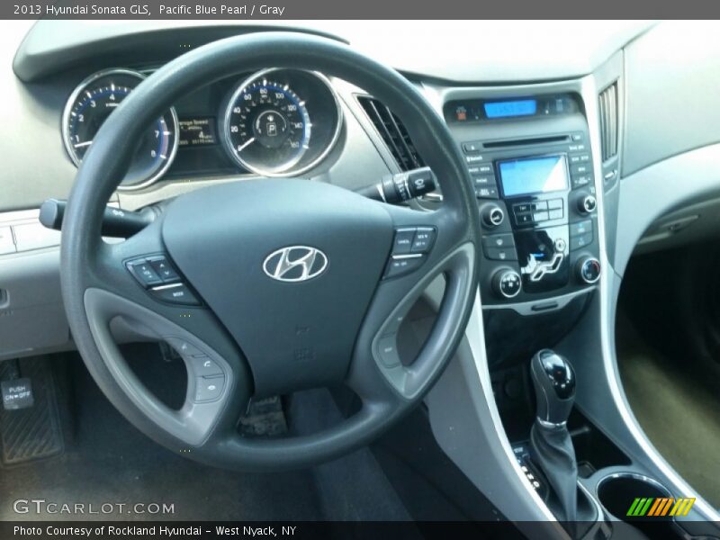 Pacific Blue Pearl / Gray 2013 Hyundai Sonata GLS