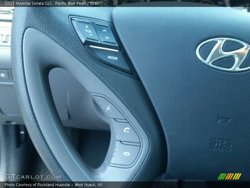 Pacific Blue Pearl / Gray 2013 Hyundai Sonata GLS