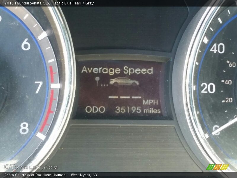 Pacific Blue Pearl / Gray 2013 Hyundai Sonata GLS