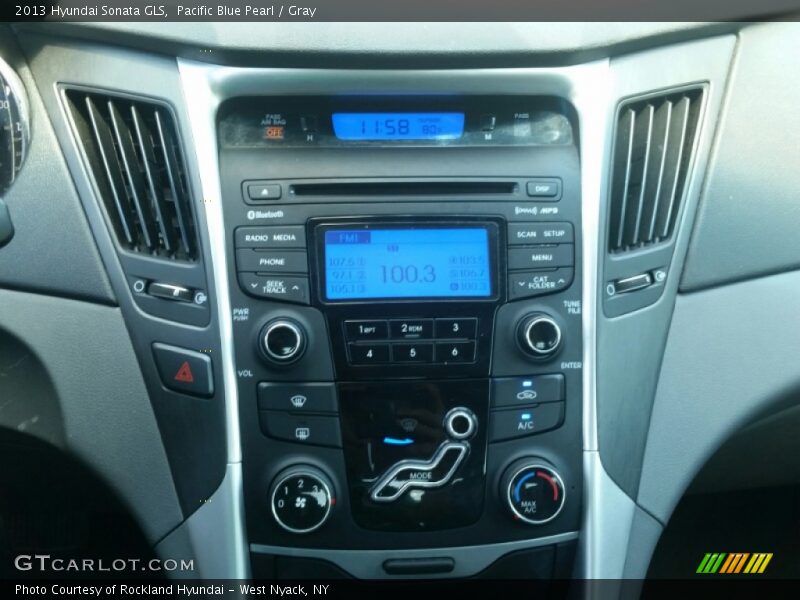 Pacific Blue Pearl / Gray 2013 Hyundai Sonata GLS