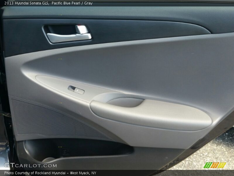 Pacific Blue Pearl / Gray 2013 Hyundai Sonata GLS