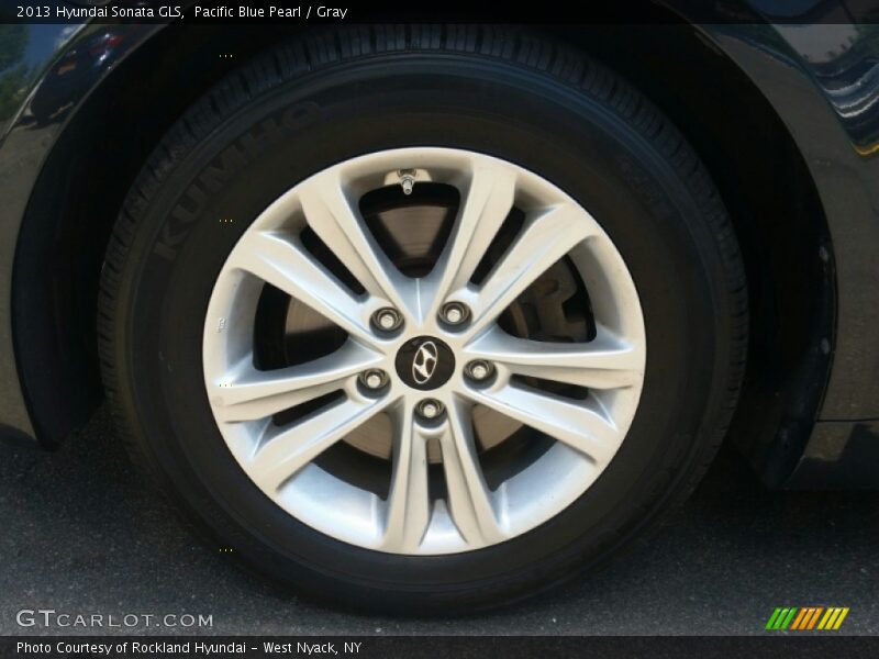 Pacific Blue Pearl / Gray 2013 Hyundai Sonata GLS