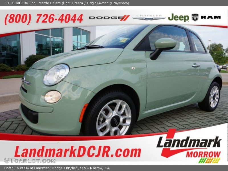 Verde Chiaro (Light Green) / Grigio/Avorio (Gray/Ivory) 2013 Fiat 500 Pop