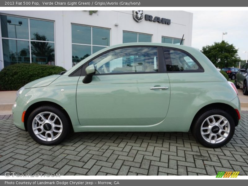 Verde Chiaro (Light Green) / Grigio/Avorio (Gray/Ivory) 2013 Fiat 500 Pop