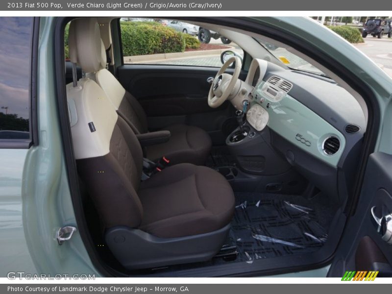 Verde Chiaro (Light Green) / Grigio/Avorio (Gray/Ivory) 2013 Fiat 500 Pop