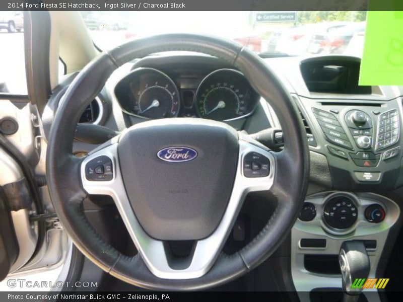 Ingot Silver / Charcoal Black 2014 Ford Fiesta SE Hatchback