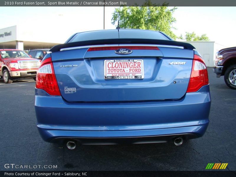 Sport Blue Metallic / Charcoal Black/Sport Blue 2010 Ford Fusion Sport
