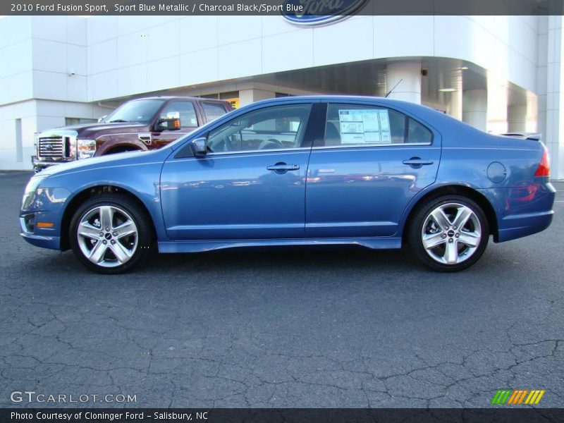 Sport Blue Metallic / Charcoal Black/Sport Blue 2010 Ford Fusion Sport