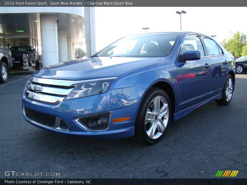 Sport Blue Metallic / Charcoal Black/Sport Blue 2010 Ford Fusion Sport