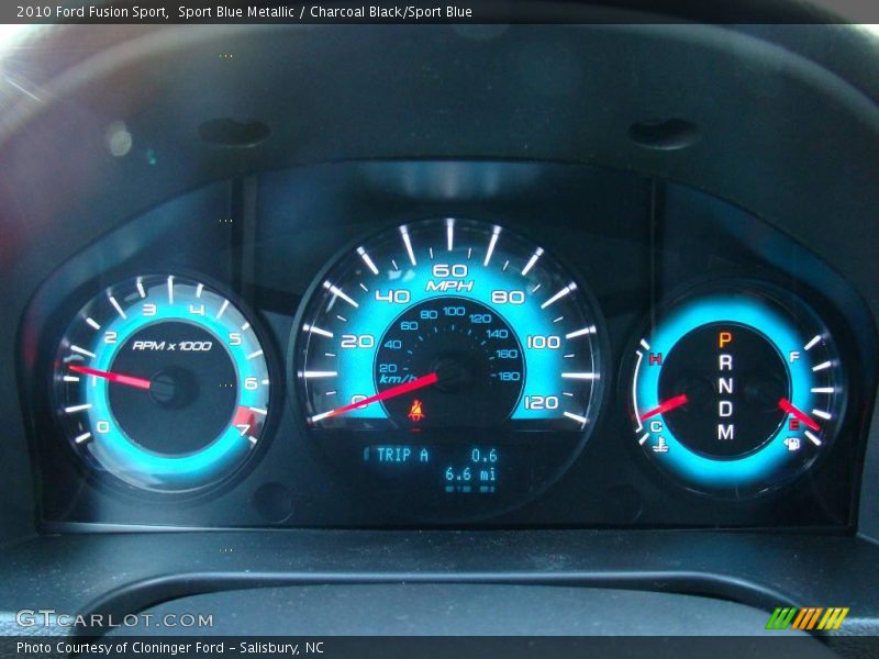 Sport Blue Metallic / Charcoal Black/Sport Blue 2010 Ford Fusion Sport