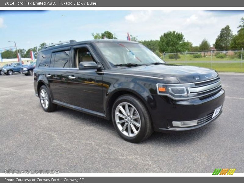 Tuxedo Black / Dune 2014 Ford Flex Limited AWD