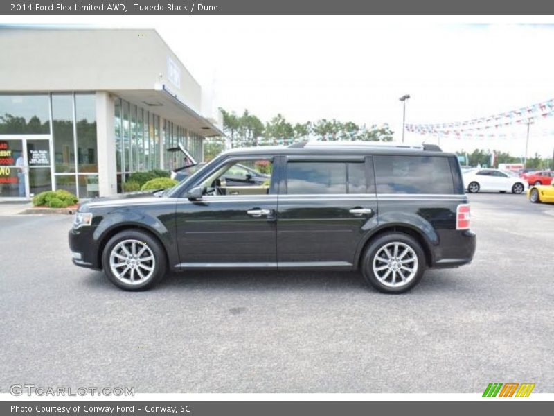 Tuxedo Black / Dune 2014 Ford Flex Limited AWD