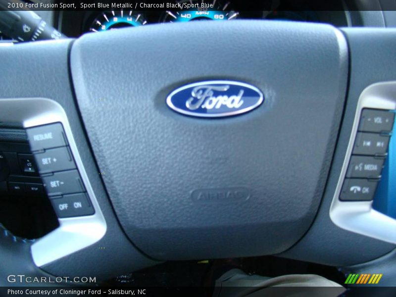 Sport Blue Metallic / Charcoal Black/Sport Blue 2010 Ford Fusion Sport