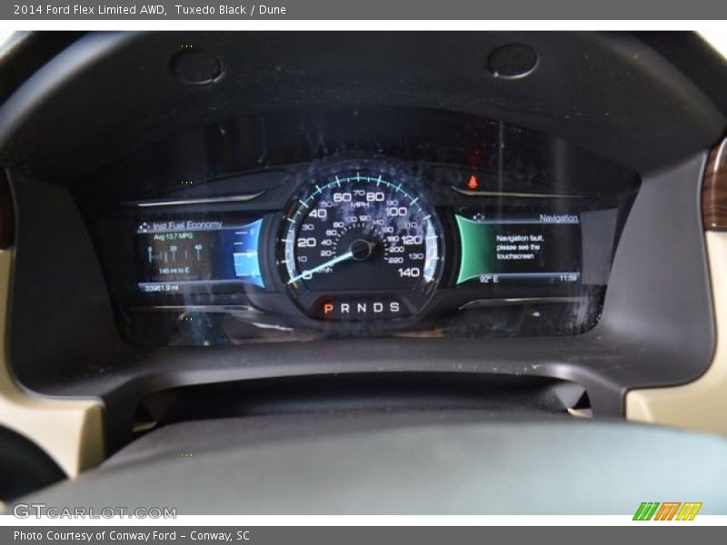 Tuxedo Black / Dune 2014 Ford Flex Limited AWD