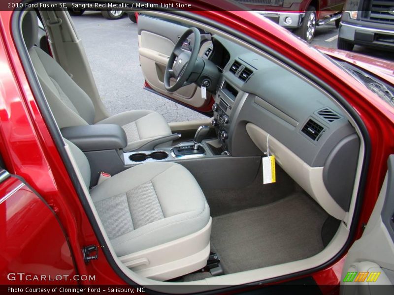 Sangria Red Metallic / Medium Light Stone 2010 Ford Fusion SE