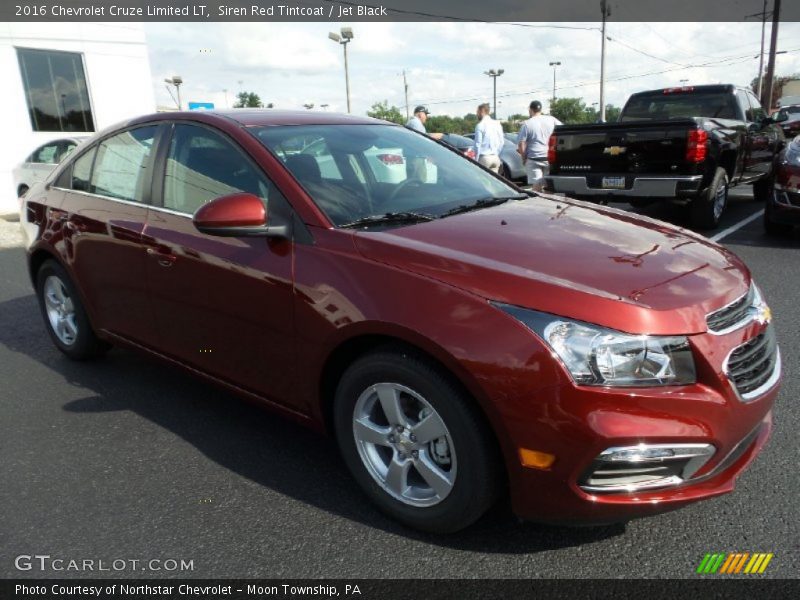 Siren Red Tintcoat / Jet Black 2016 Chevrolet Cruze Limited LT