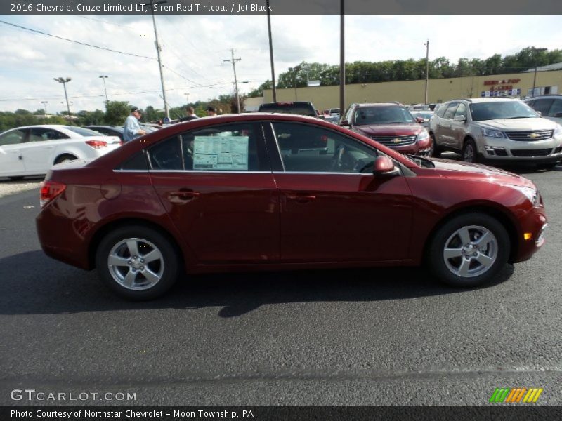 Siren Red Tintcoat / Jet Black 2016 Chevrolet Cruze Limited LT