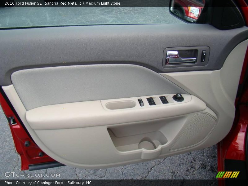 Sangria Red Metallic / Medium Light Stone 2010 Ford Fusion SE