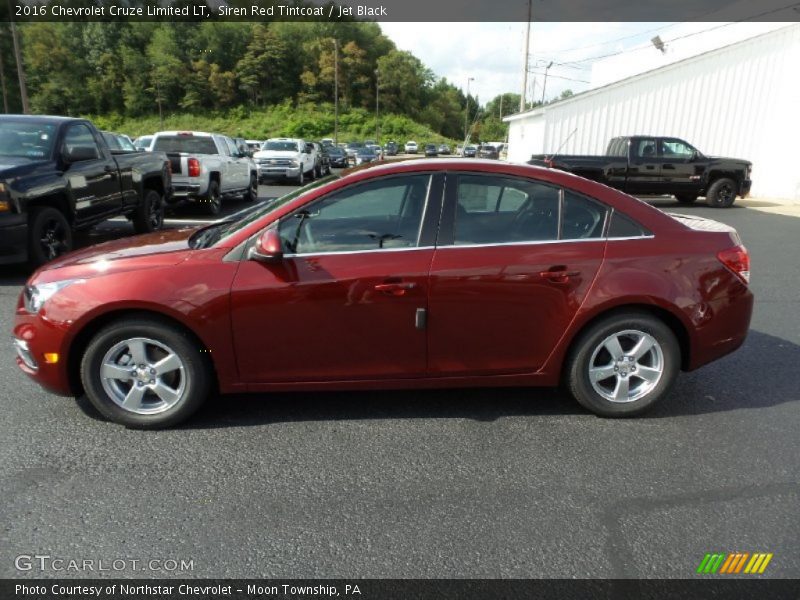 Siren Red Tintcoat / Jet Black 2016 Chevrolet Cruze Limited LT