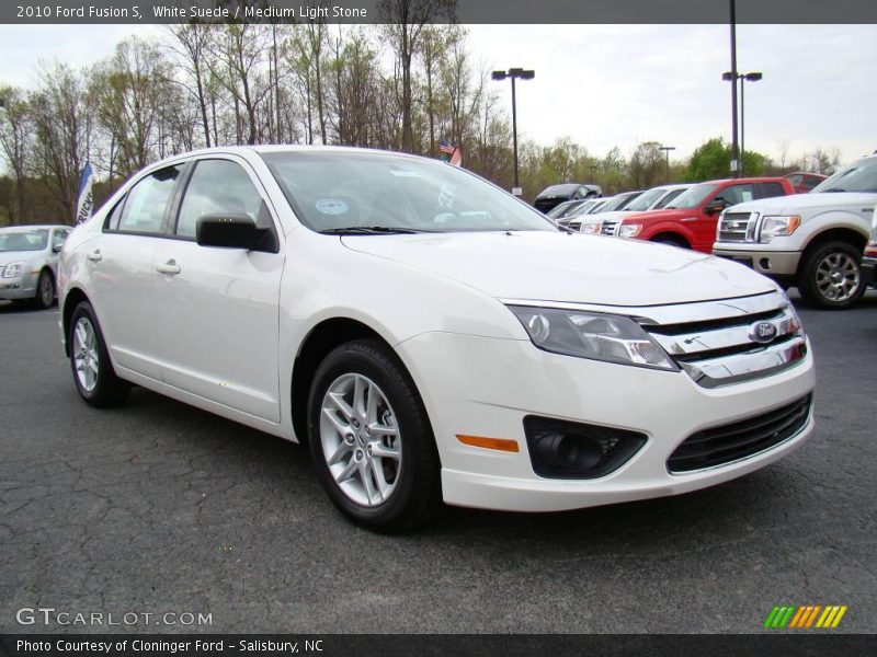 White Suede / Medium Light Stone 2010 Ford Fusion S