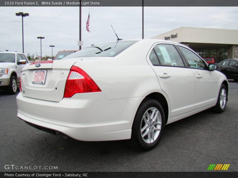 White Suede / Medium Light Stone 2010 Ford Fusion S