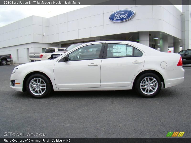 White Suede / Medium Light Stone 2010 Ford Fusion S