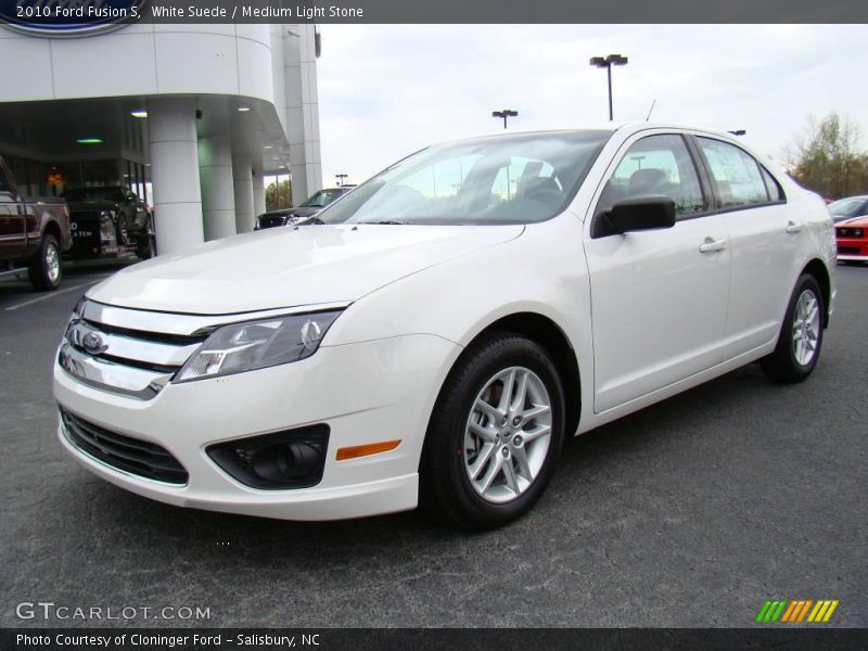 White Suede / Medium Light Stone 2010 Ford Fusion S