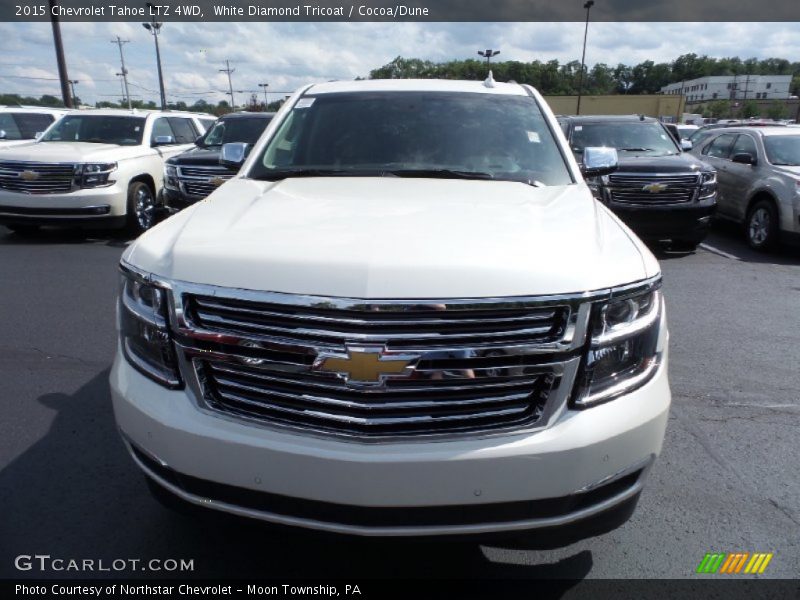 White Diamond Tricoat / Cocoa/Dune 2015 Chevrolet Tahoe LTZ 4WD