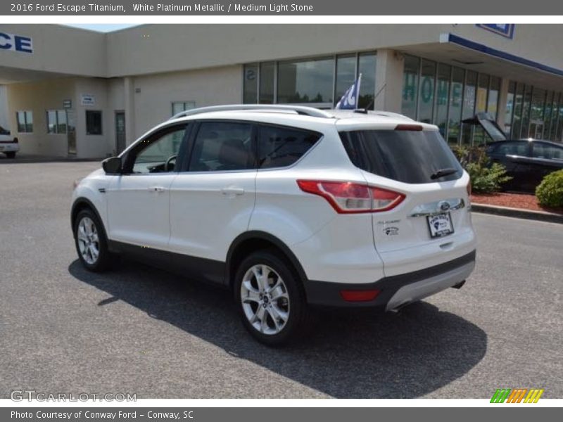 White Platinum Metallic / Medium Light Stone 2016 Ford Escape Titanium
